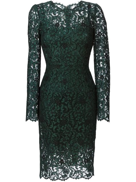 dolce gabbana lace dress green|dolce and gabbana floral dresses.